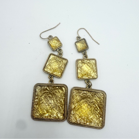 Lot of 3 Pairs Statement Earrings Vintage, Modern Dangle, Drop, and Stud Styles - Picture 6 of 8